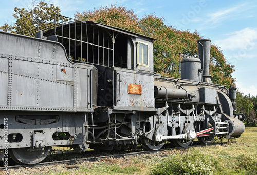 Old rusty locomotive outdoor