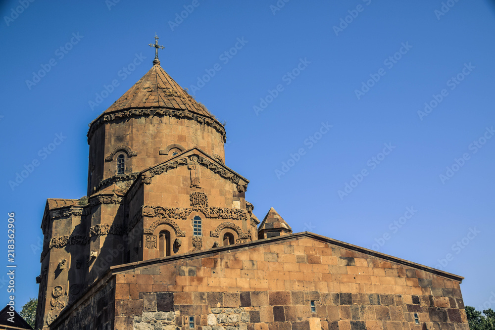 Armenian Cathedral Church of Holy Cross on Akdamar Island. Van Lake. Turkey