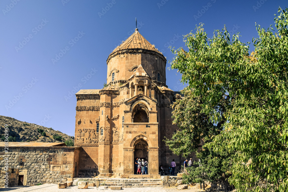 Armenian Cathedral Church of Holy Cross on Akdamar Island. Van Lake. Turkey