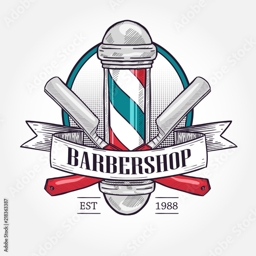 Color barbershop logo