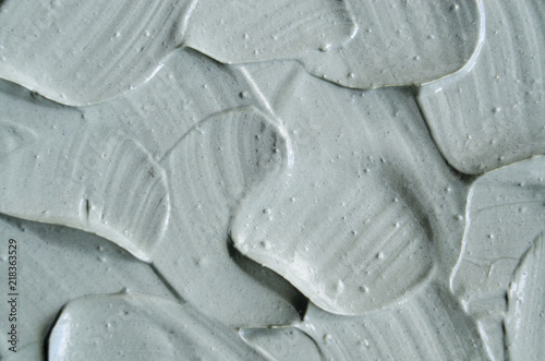 Bild auf Leinwand Gray cosmetic clay (kaolin) texture close up, selective focus