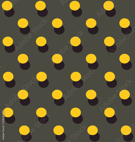 seamless geometric dots pattern. yellow and black vector illustration