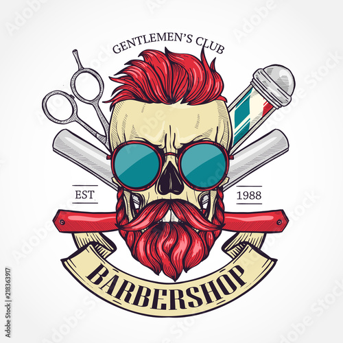 Color barbershop logo