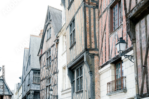 Street view in old french town with traditional architecture © Anastasiia Nurullina