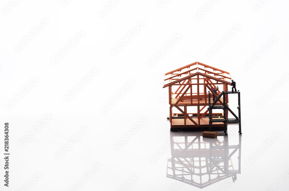 Home building on white background Home building on white background