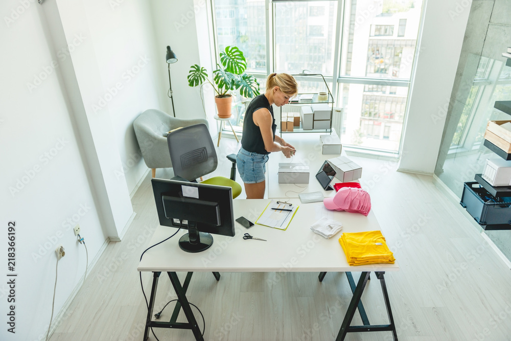 Young woman working in her home office
Young woman working in her home office