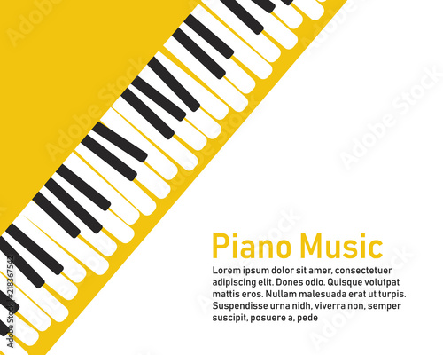 Piano on a yellow background.