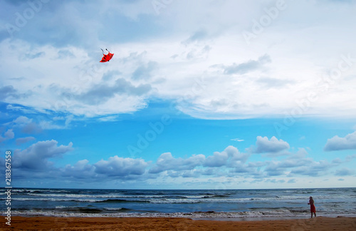girl with a kite