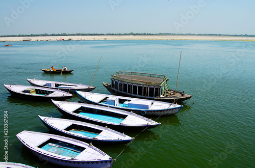 India. Ganges. Boats.