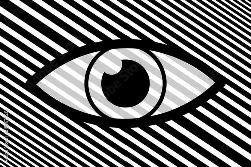Eye abstract background - black, gray and white vector pattern