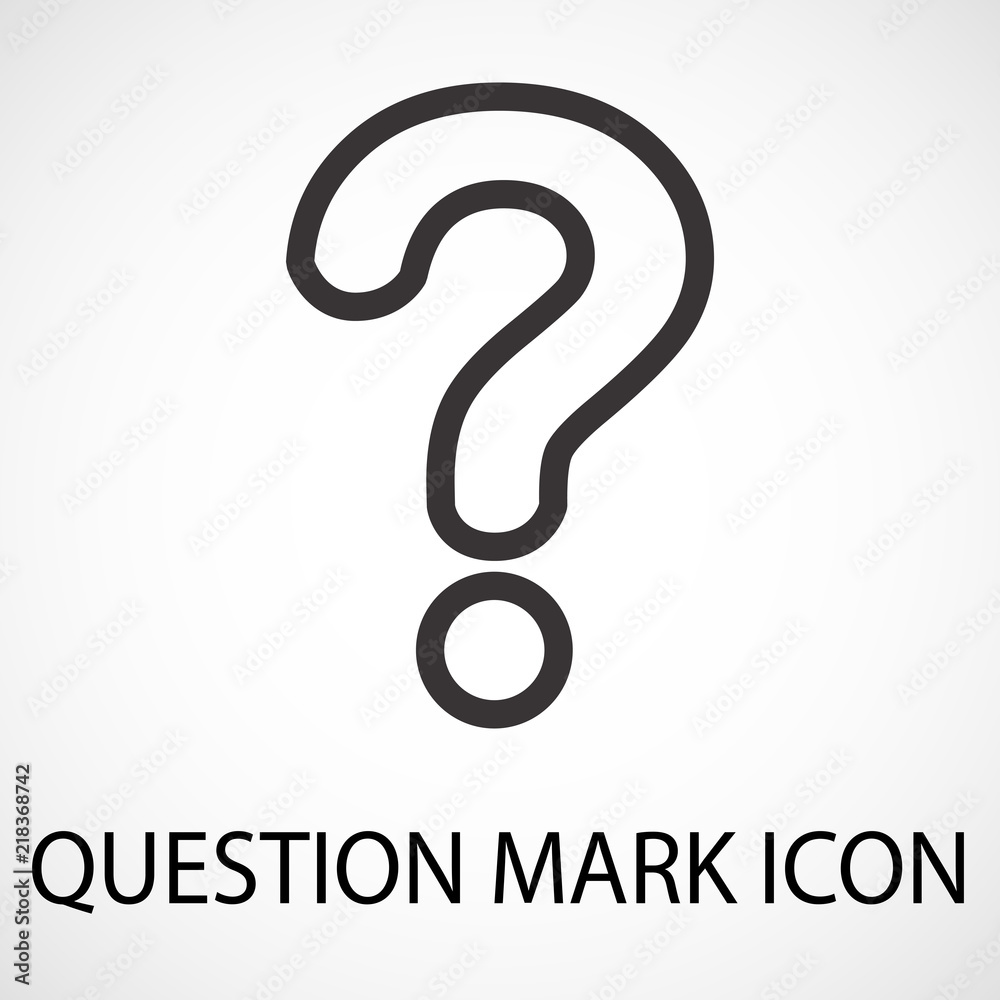 Simple question mark line art icon, vector, illustration, eps file Simple question mark line art icon, vector, illustration, eps file