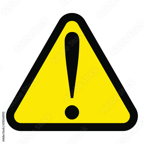 Danger sign, warning sign, attention sign. Danger icon, warning icon, attention icon.