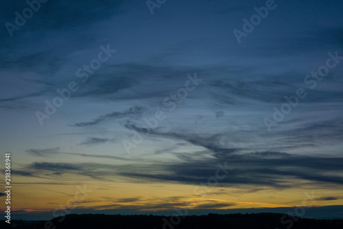 Dramatic sunset and sunrise sky.