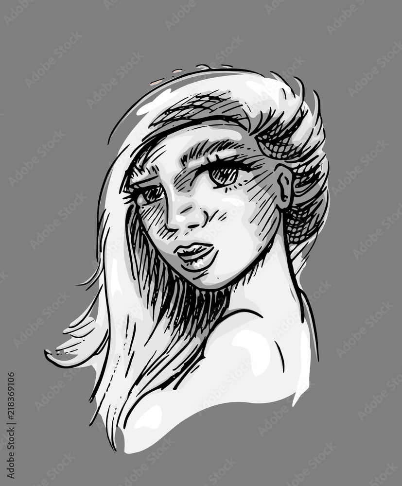 Vector illustratie van vrouw