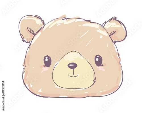 Hand Drawn Illustration of Teddy Bear vector