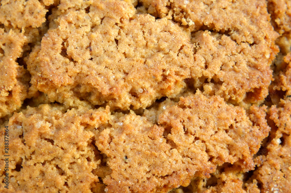 Oat biscuits top view selective focus Oat biscuits top view selective focus