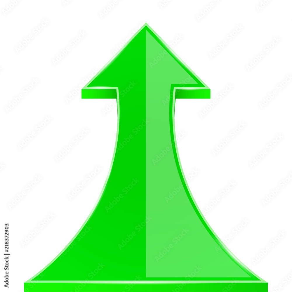 Fototapeta premium Green UP arrow