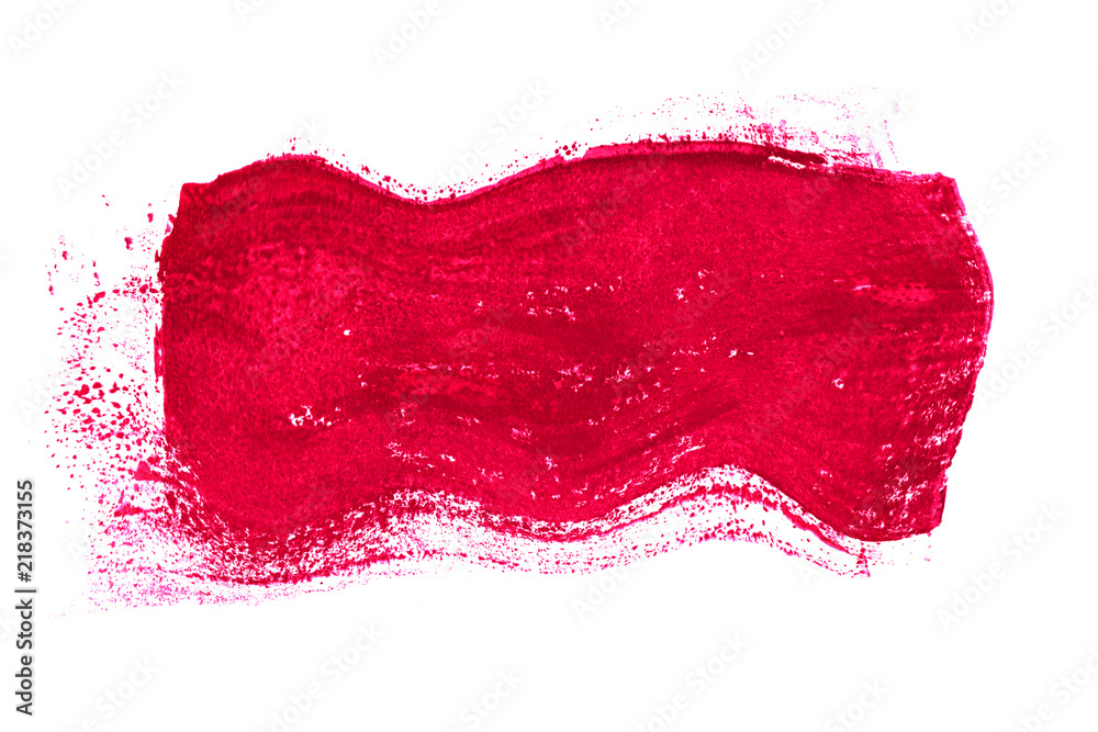 Roter gemalter Fleck in Wellenform