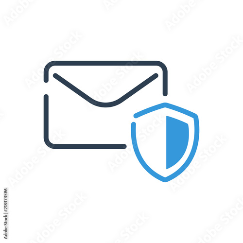 Art line. secure mail and message vector