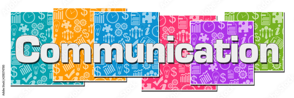 Naklejka premium Communication Business Texture Colorful Blocks 