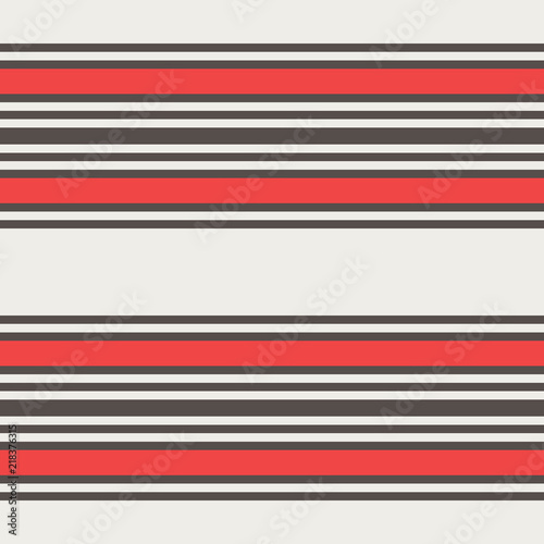 Retro black white and orange Horizontal Stripes