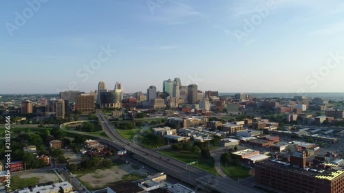 Kansas City, MO Skyline - Aerial Drone Video Slide