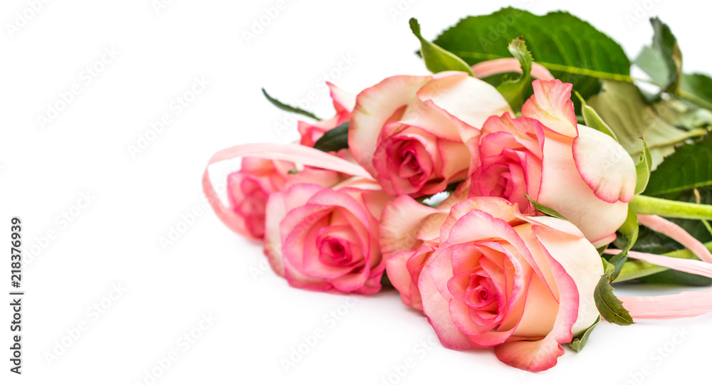 Bunch of beautiful roses on white. Bunch of beautiful roses on white.