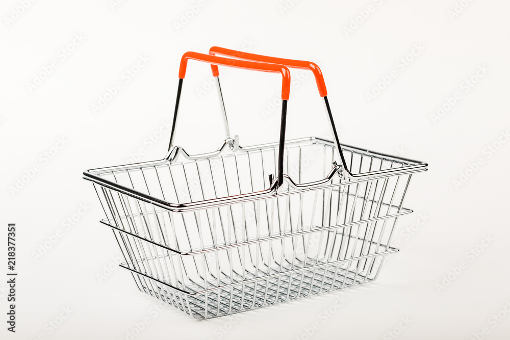 food basket on white background. food basket on white background.
