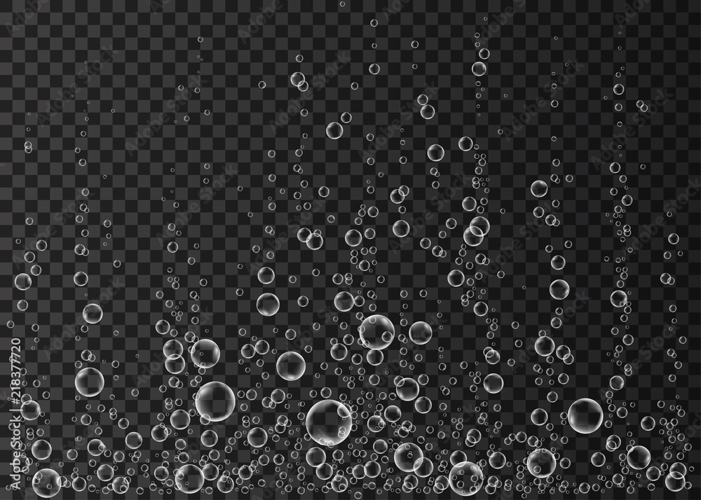 Underwater fizzing air, water or oxygen bubbles. Underwater fizzing air, water or oxygen bubbles.