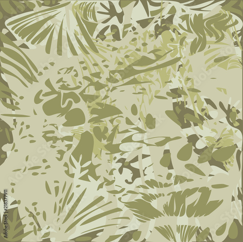 Fond Abstrait Arrière-plan Effets Feuillage Feuilles Texture Lignes Vecteur Nuances Vert