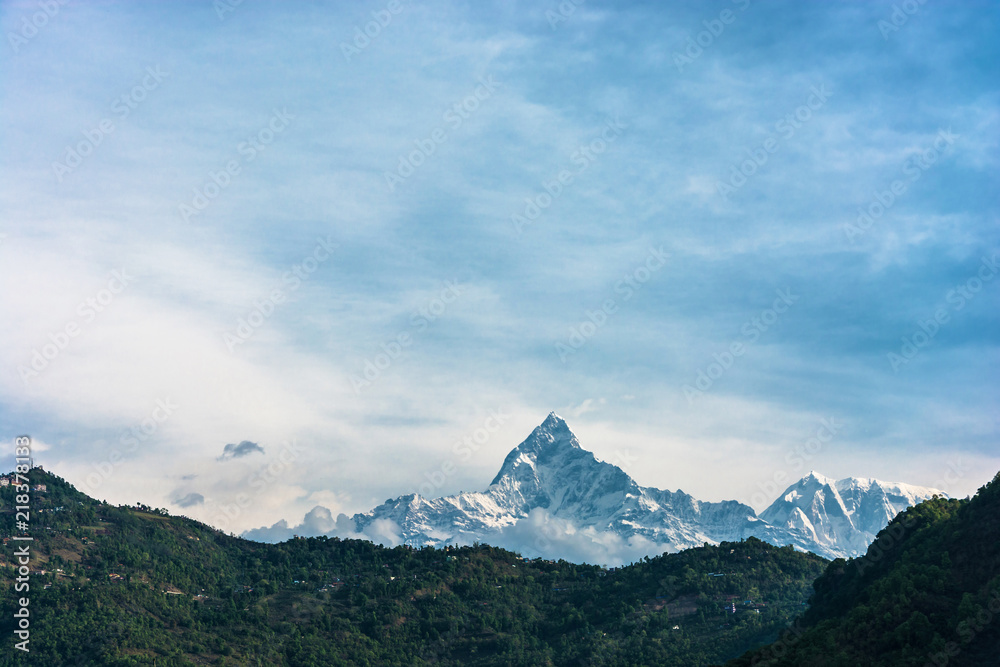 Fototapeta premium Snow peak Nupts height of 7855 meters, Nepal.