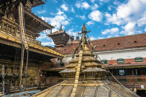 Roofs of an old Buddhist temple, Nepal.