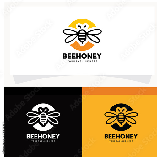 Bee Honey Logo Design Template