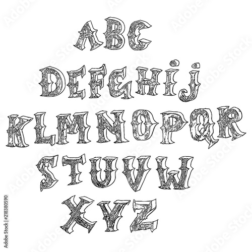 Grunge vintage whiskey font. Old handcrafted display skript. Modern brush label lettering. Vector typography illustration.