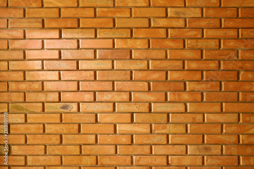Red new brick wall
