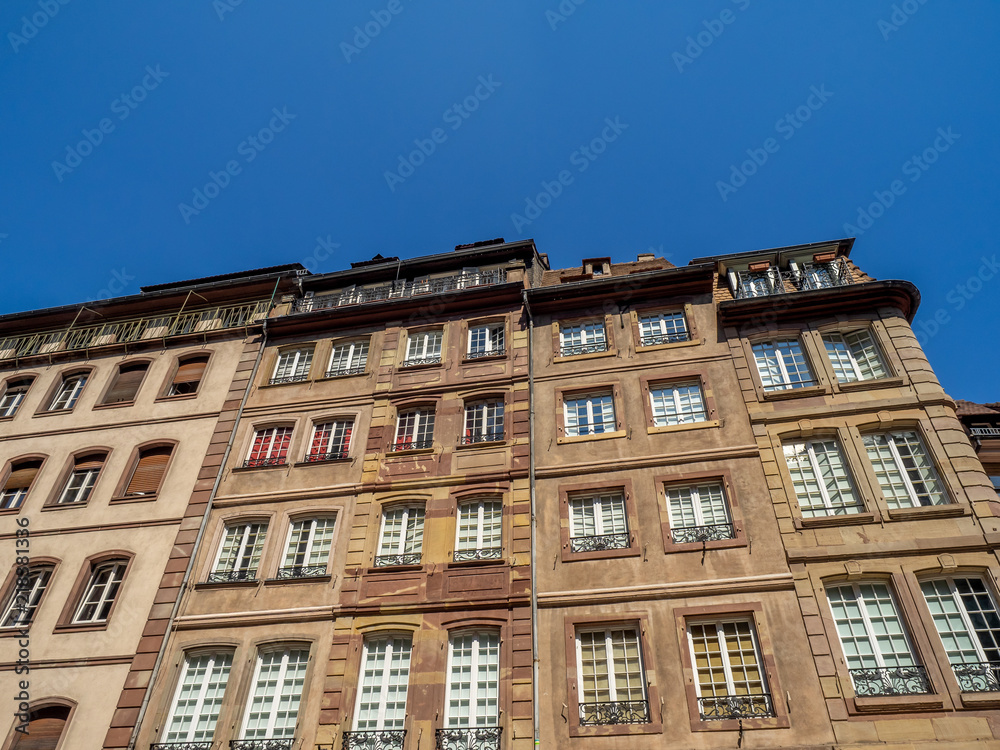 Fototapeta premium Traditional architecture in the old Cathedral Square in Strasbourg,France. 
