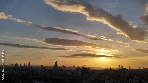 cloudy sunset sky
