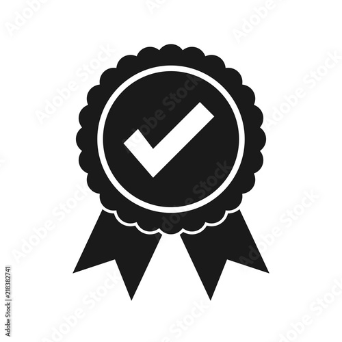 Approved certified icon. Certified seal icon