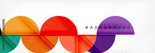 Circle abstract background, geometric illustration