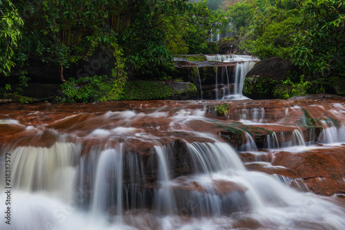 Fototapeta Naklejka Na Ścianę i Meble -  Tad-Wiman-Thip waterfall, Beautiful waterfall in Bung-Kan province, ThaiLand.