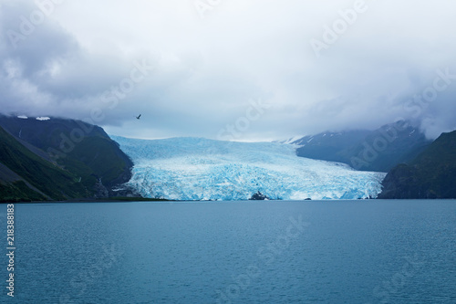 Aialik glacier meeting the Aialik bay at Kenai Fjords National Park, Alaska photo