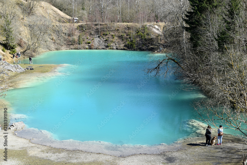 Teufelsmauer und blauer See im Harz Stock Photo Adobe Stock