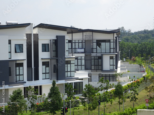 Double Story Luxury Terrace House In Malaysia Designed By The Architect With Modern And Contemporary Style Stock Photo Adobe Stock