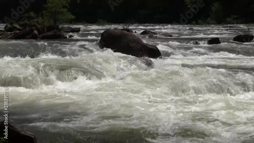 static shot of rushing water