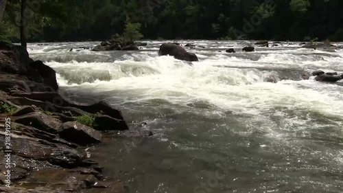 static shot of rushing water