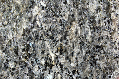 Detail of black granite polished surface