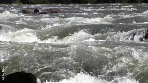 rushing water of Ocoee River in East Tennessee