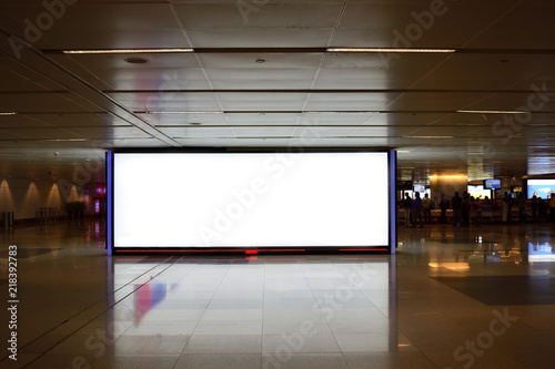 Billboard in a airport lobby