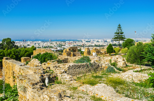 The view from Byrsa Hill, Carthage, Tunisia photo