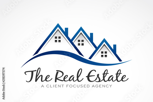 Real Estate Selling Houses Logo. Vector illustration